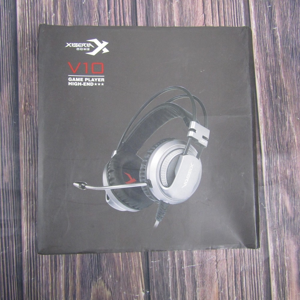 Xiberia V10 Silver 3.5mm Wired‎ Gaming Headset Stereo Mic Over Ear PC Headphones